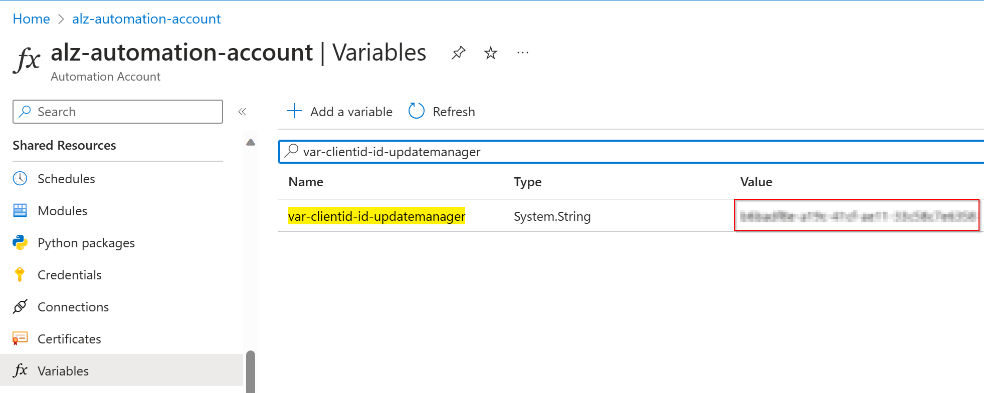 automation variable